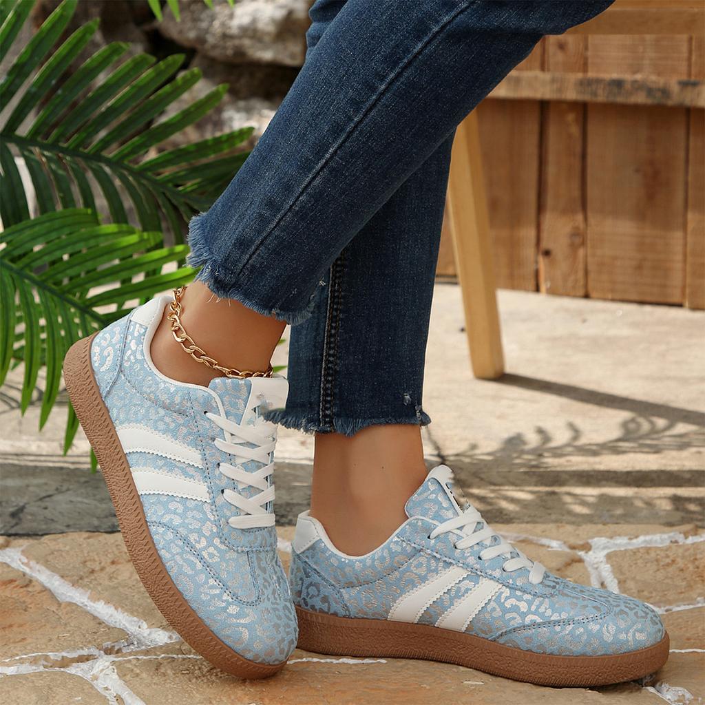 Women's Casual Round Toe Lace-Up Sneakers Lightweight Comfortable Soft Sole Walking Shoes for Everyday Wear