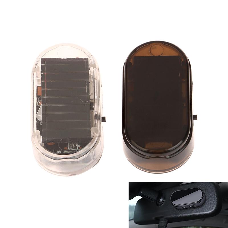 1 Piece Led Flashing Lights Car Fake Security Light Solar Powered Simulated Dummy Alarm Wireless Warning Anti-Theft Caution Lamp