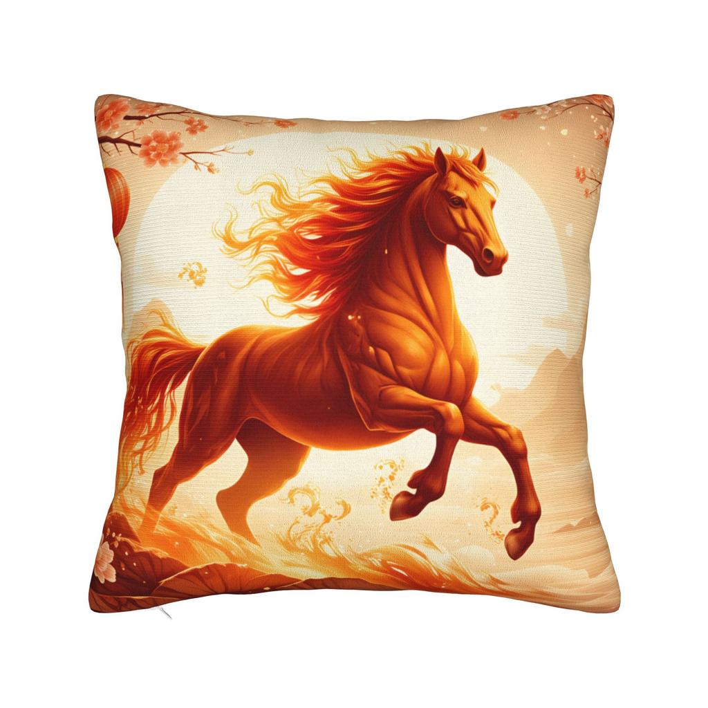 Year Of The Horse Pillowcases Kawaii Pillow Case For Office Car Home Decor Graphic Pillow Cover