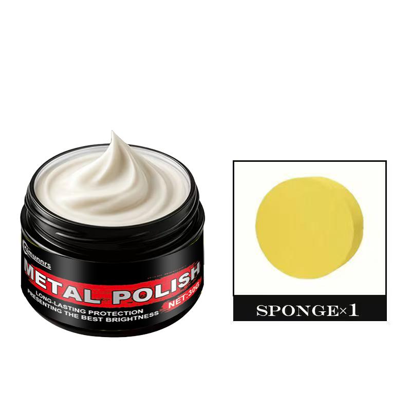 

All-Metal Polishing Paste - Quick And Effective, Restores The Shine of Metal And Chrome, Comes with a Sponge for Polishing Stain
