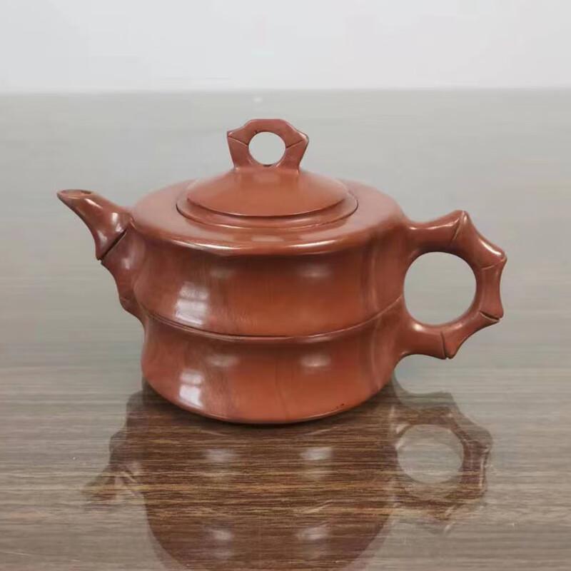 Handmade Muyu Stone Bamboo Knot Teapot