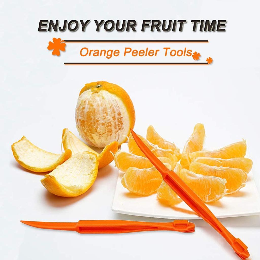 NOUSEG 2er-Pack Zitruszangen, Kunststoff, Orange, 15,85x1,2cm, Obstmesser Küchenhelfer