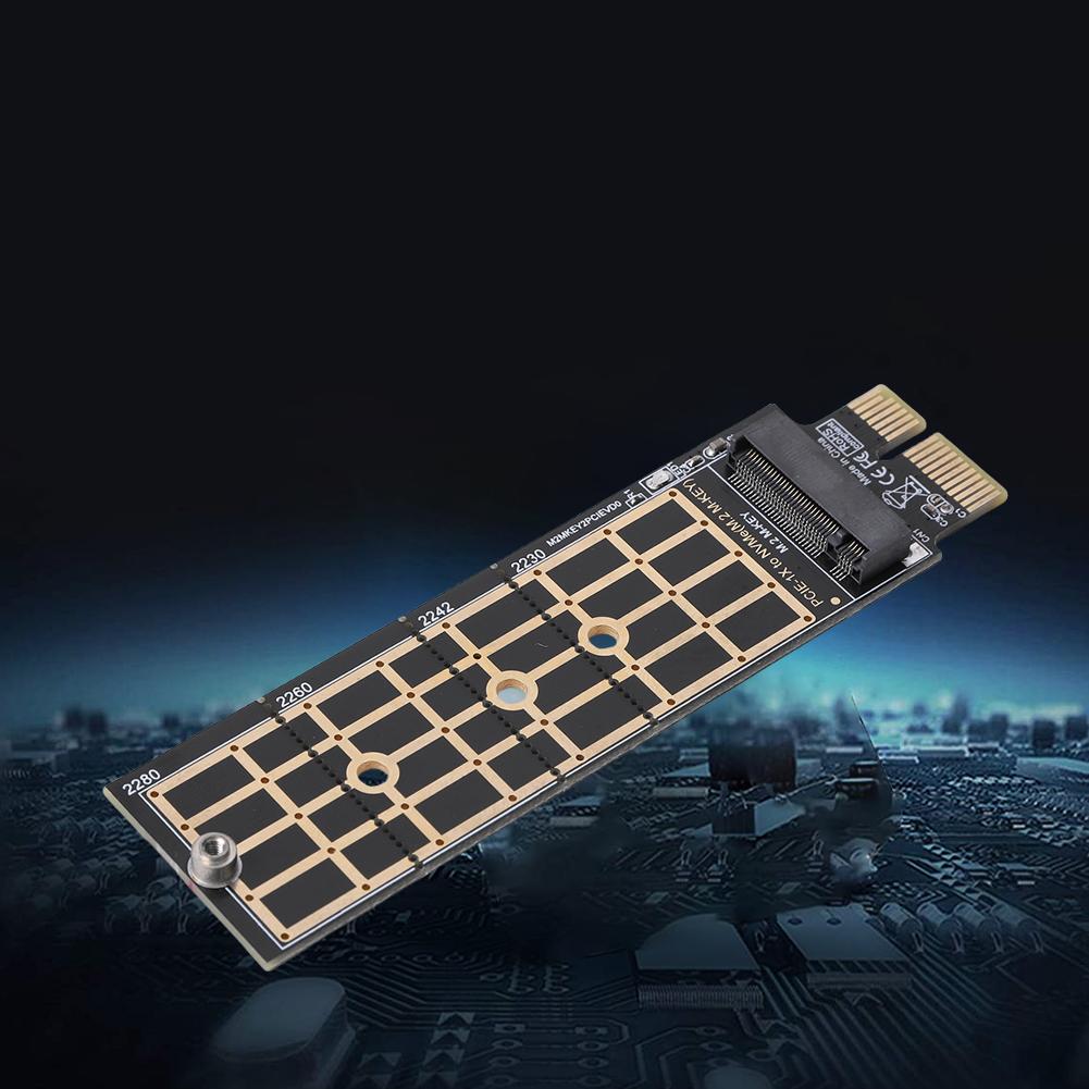 PCIE To M.2 Adapter 8 Gbps PCIE 3.0 X1 To M.2 NVMe SSD Adapter M Key Interface Card for 2230 2242 2260 2280 M.2 SSD