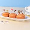 6Pcs Fruit Fork Cartoon BPA Free Reusable Non-slip Easy To Clean Multipurpose Plastic Car Koala
