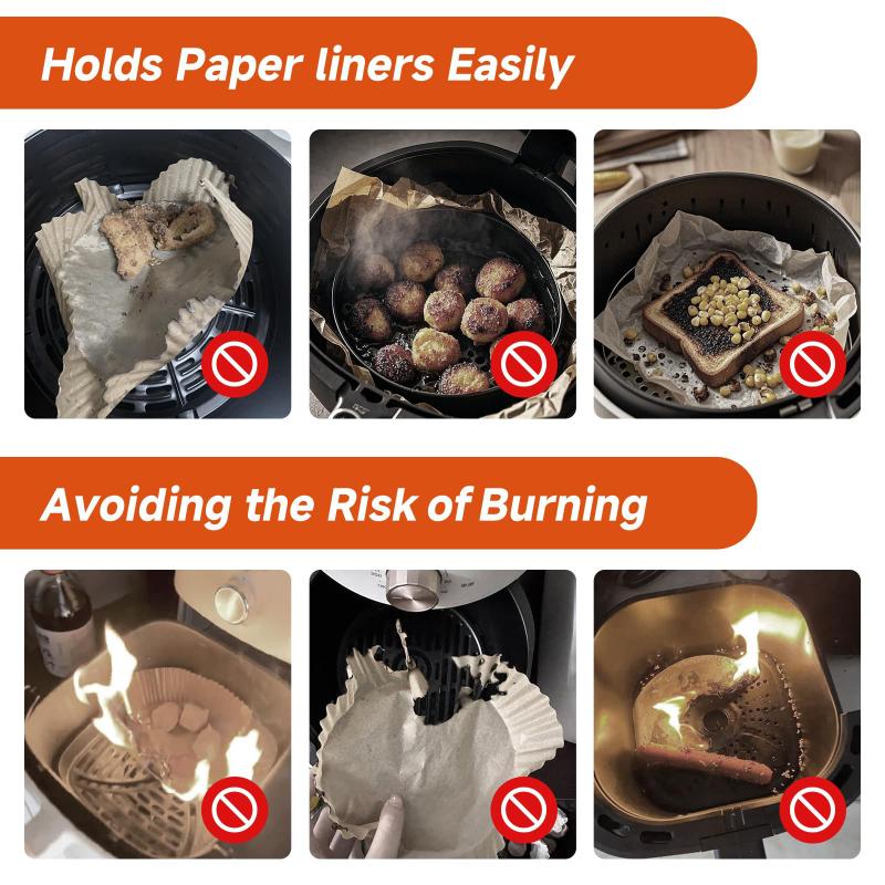 Air Fryer Magnets For Parchment Paper Silicone Magnet Buckle Air Fryer Accessories Liner Holder Replacement Parts Prevent Paper