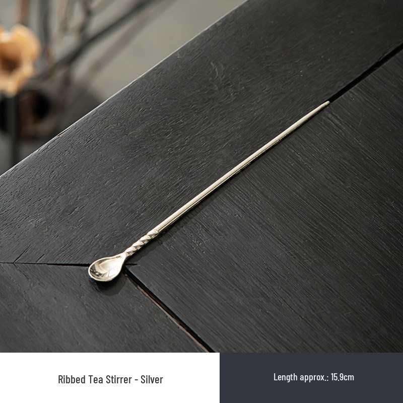 Japanese Tin Tea & Coffee Scoop - Long Handle Stirrer & Dual-Use Incense Burner Tool