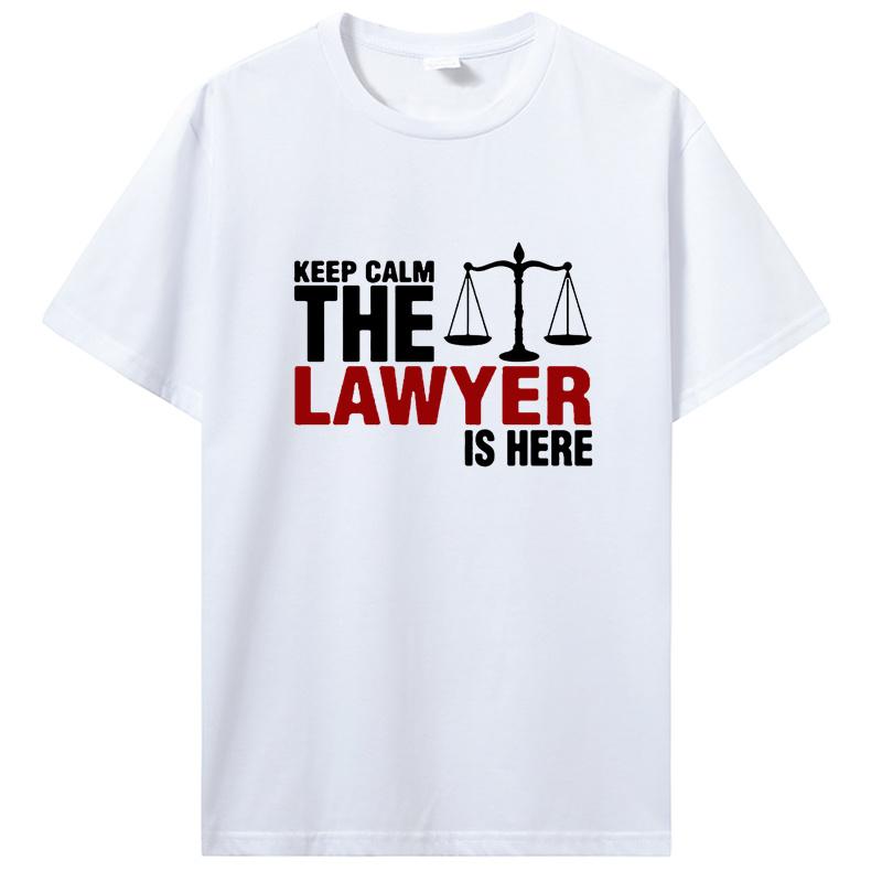 Novinka Úžasné Zachovej klid Právník je tady Tričko Valentýnská párty Krátký rukáv Vtipné Harajuku Hip Hop Tričko Streetwear