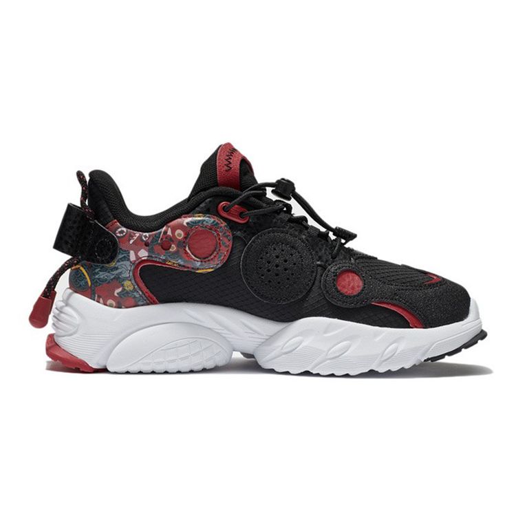 LiNing Casual Starry Cushioning Non-Slip Wear-Resistant Low-Top Running Shoes Kids Running Shoes Black YKCS006-1