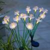 Solar Fiber Optic Flower LED Lights 6 8 10 Heads Warm Light Outdoor Garden Lawn Decor Mood Lamp for Party Yard Patio Landscaping