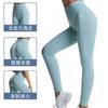 Womens High-Waisted Ribbed Yoga Leggings Compression Fit Quick-Dry Athletic Tights Gym Workout Running Dance