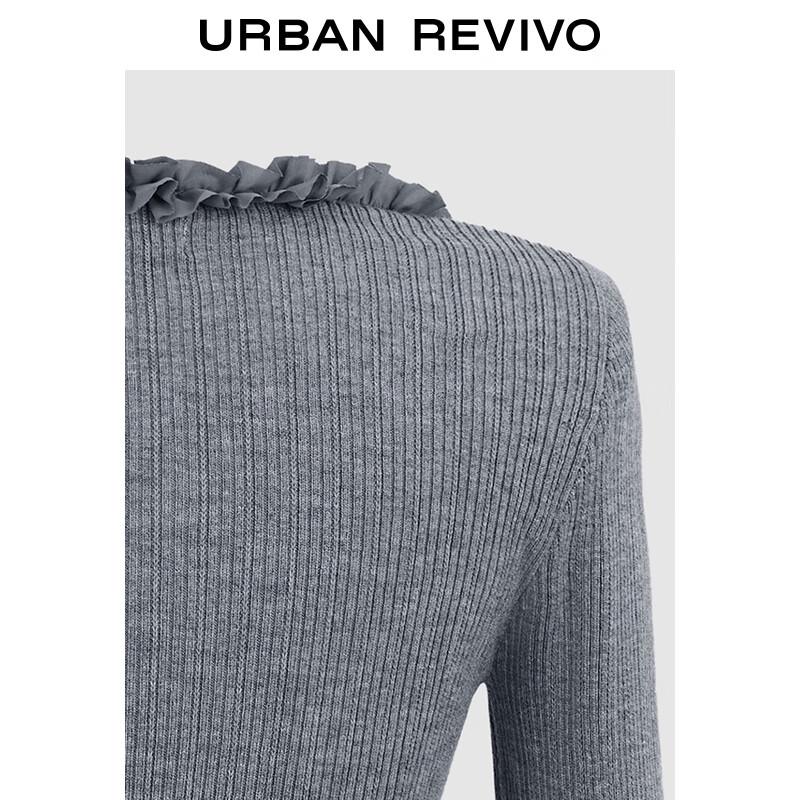 UR Dámský elegantní pletený top s volánky