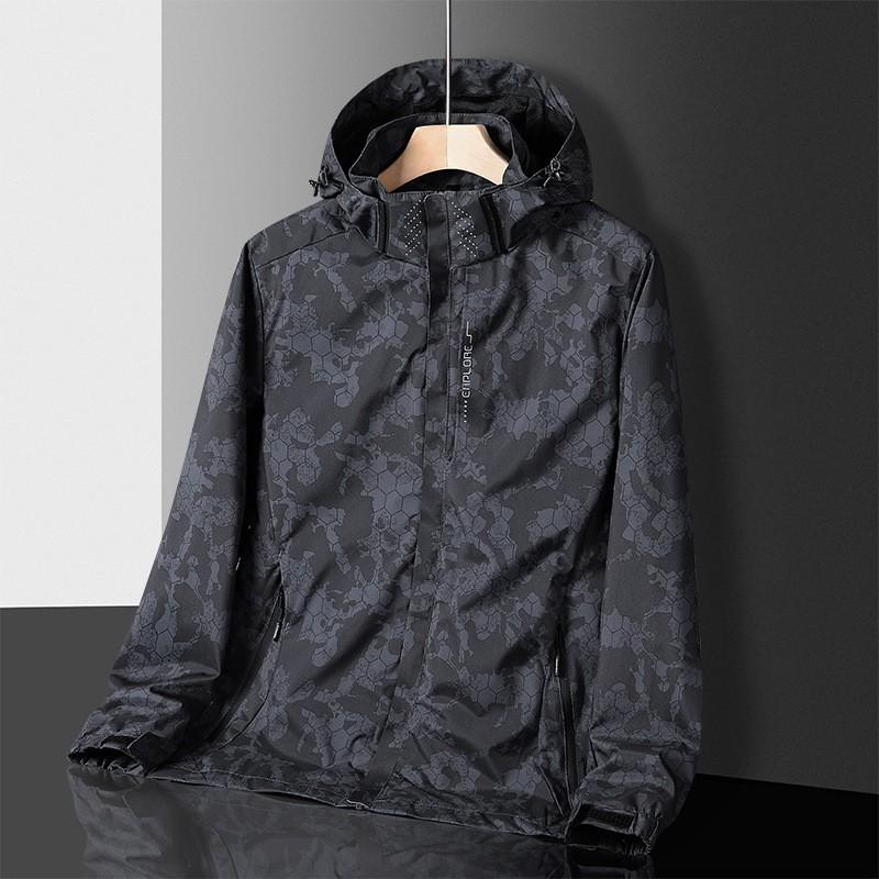 Mens Womens Lightweight Waterproof Windproof Hooded Outdoor Jacket Hiking Camping Cycling