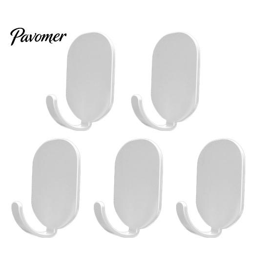 Rust-resistant Coat Hooks 5PCS Wall Self-Adhesive Waterproof Strong Bathroom Load-Bearing Rust-Resistant Hook for Kitchen Bathrobe
