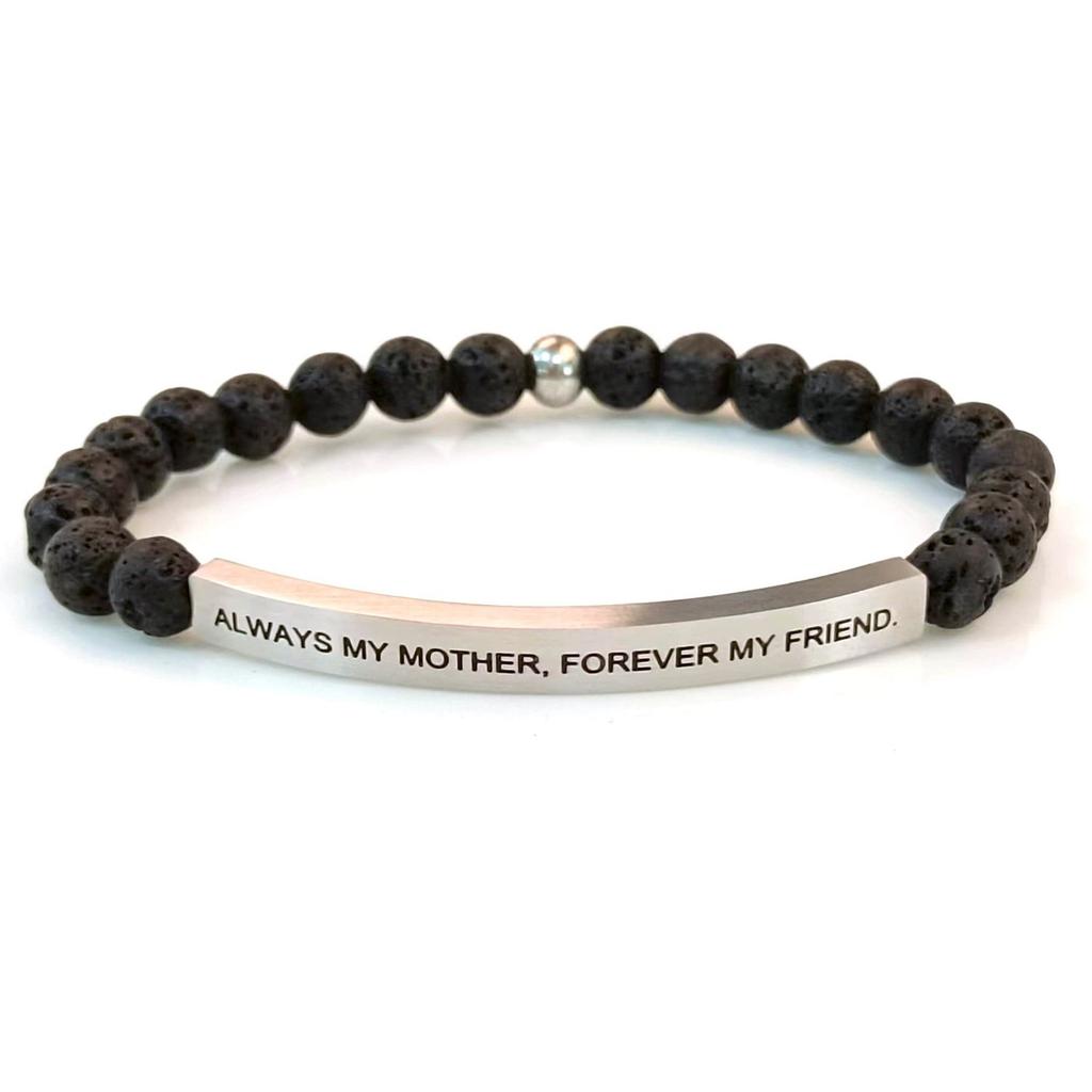 6Mm steel ball obsidian powder chalcedony stainless steel elbow lettering aquamarine bracelet