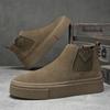 Chelsea boots herr 2024 höst och vinter sammet Martin-kängor mångsidiga retro en-pedal högklackade kängor tjocksulade korta kängor herr