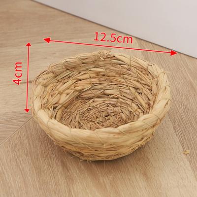 Hand Woven Tiger Skin Parrot Peony Nest Rutin Chicken Nest Egg Laying Warm Preservation Breeding Nest Grass Woven Bird Nest