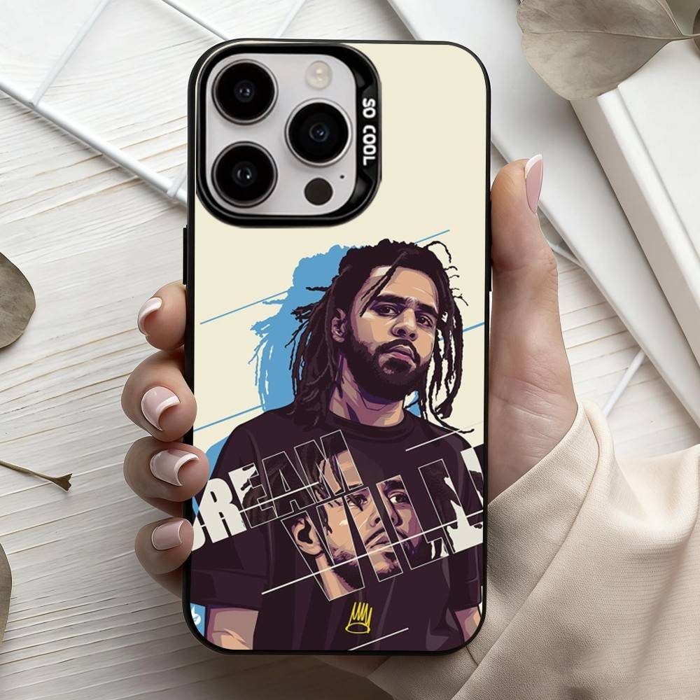 Rapper Singer J-J C-Cole-E Phone Case For iPhone17,16,15,14,13,12,11 Plus,Pro Max Candy Silver Plated Inside Cover