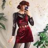 Women Sexy Harajuku Mesh Tops Long Sleeve See Through T Shirt Transparent Sun Moon Star Print T-shirt Femininas Clubwear