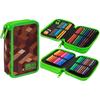 Two-Compartment Pencil Case With Supplies, Pixele Game