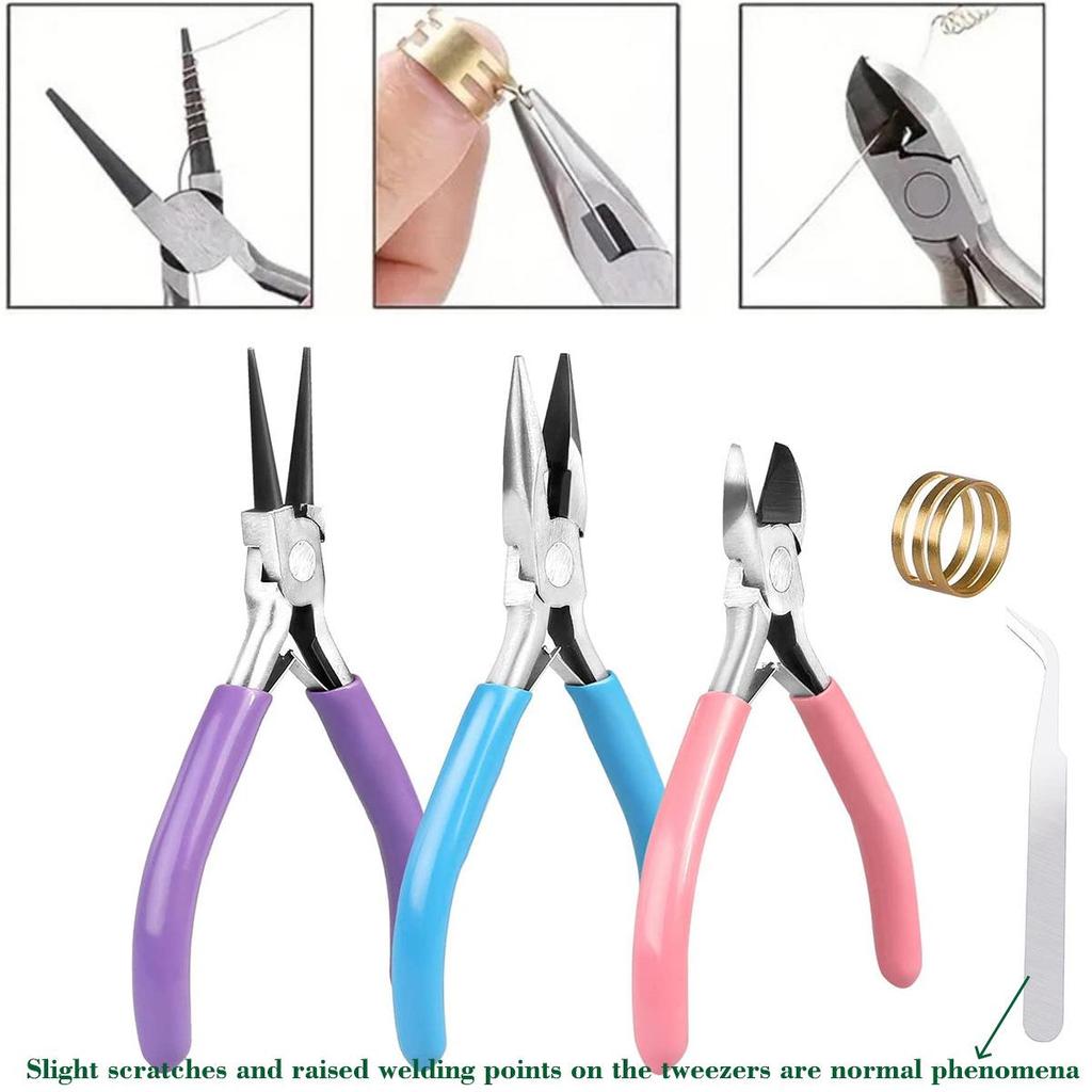 Handmade Mini Pointed Pliers for DIY Jewelry and Wire Looping