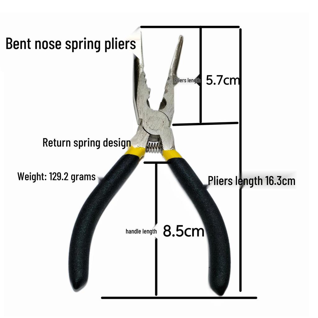 Luya Multifunktionale Edelstahl Angelzange - Hakenlöser, Drahtschneider, Gebogene & Spitzzange.