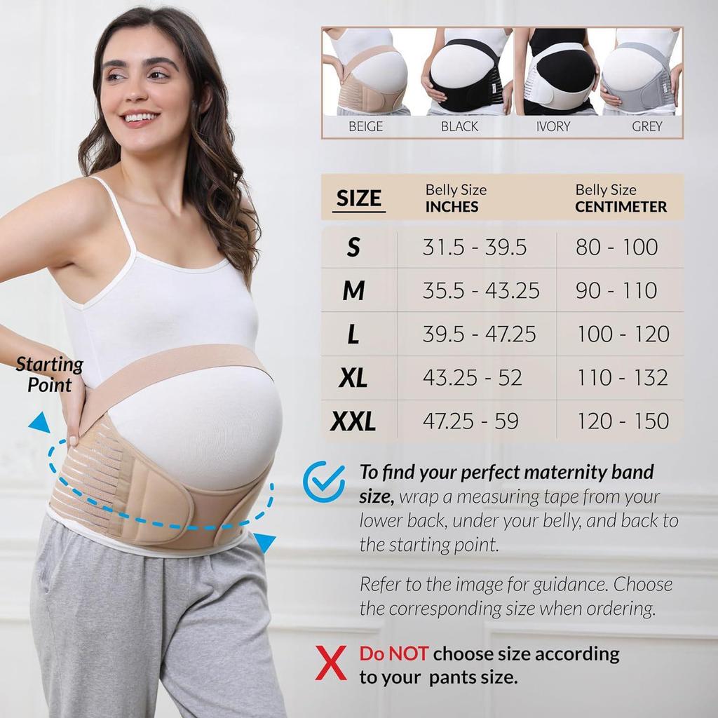 Breathable Maternity Belly & Back Support Band - Adjustable Prenatal Relief for Pregnant Women