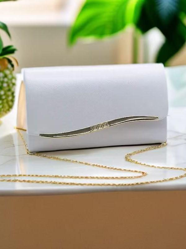 Women's PU Leather Evening Clutch Chain Bag - Simple Fashion Handbag