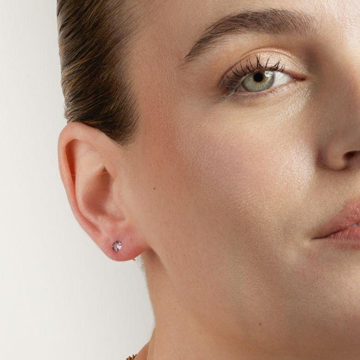 Boucles d'oreilles Luxenter Otieno Argent, Or A. Et Améthyste Cz