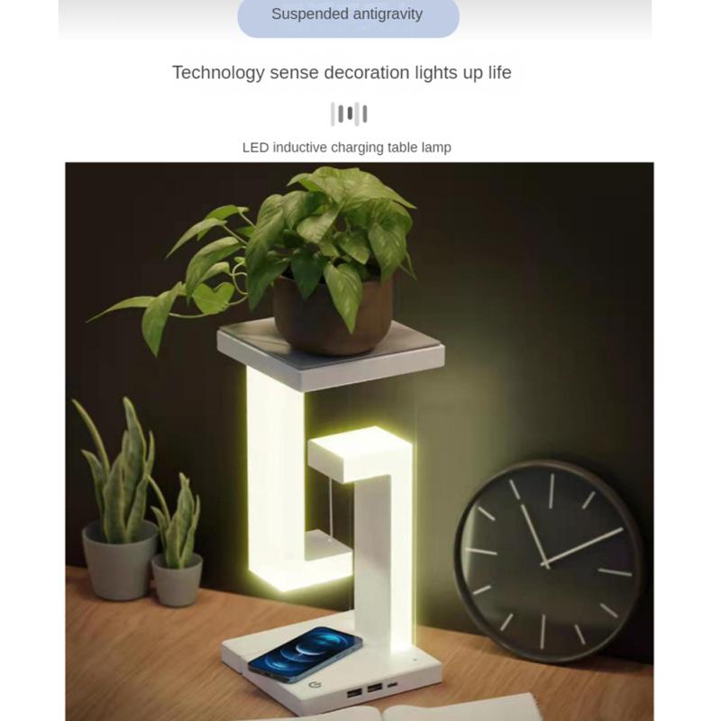 Smartphone Wireless Charging Suspension Table Lamp Eye Protection Led Night Light Home Romantic