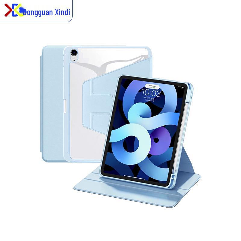 360-Degree Rotating iPad Case for 10th/11th Gen Tablets with Pen Slot