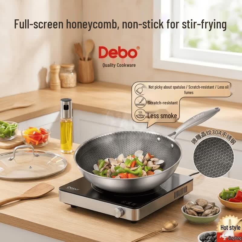 Debo Mario DEP-729 Naimi Enamel Stir-fry Wok