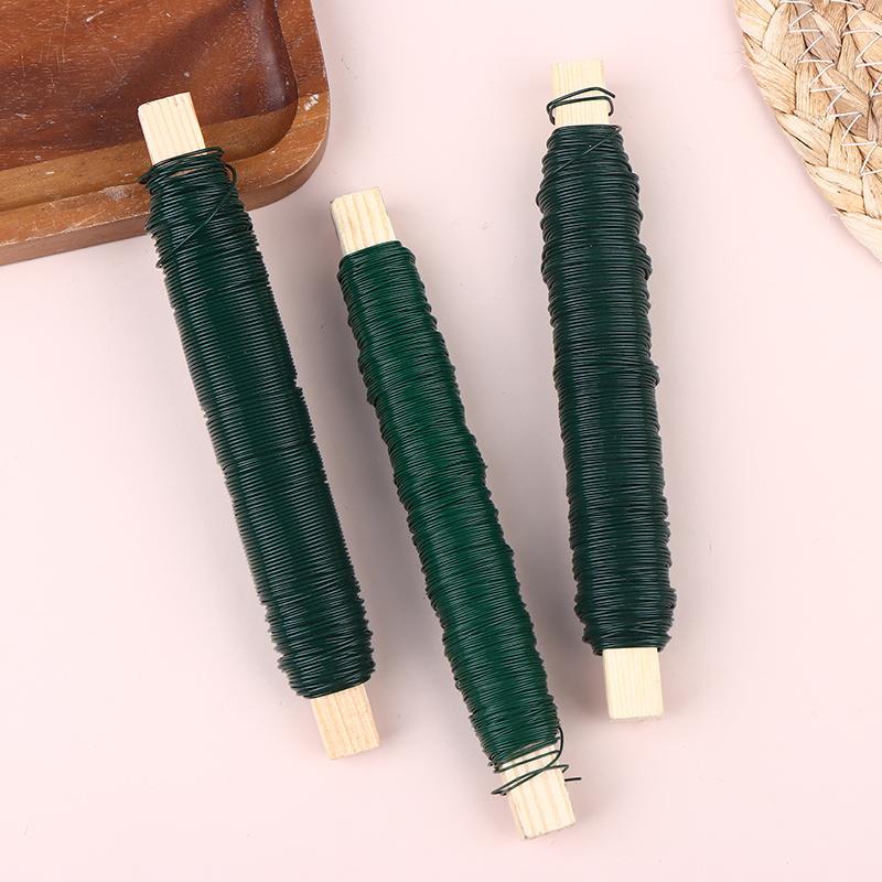 0.5/0.65/0.7Mm Green Metal Tying Wire, Rust-Resistant Floral Wire For Wrapping Around ,Suitable For Crafts, Christmas Decoration