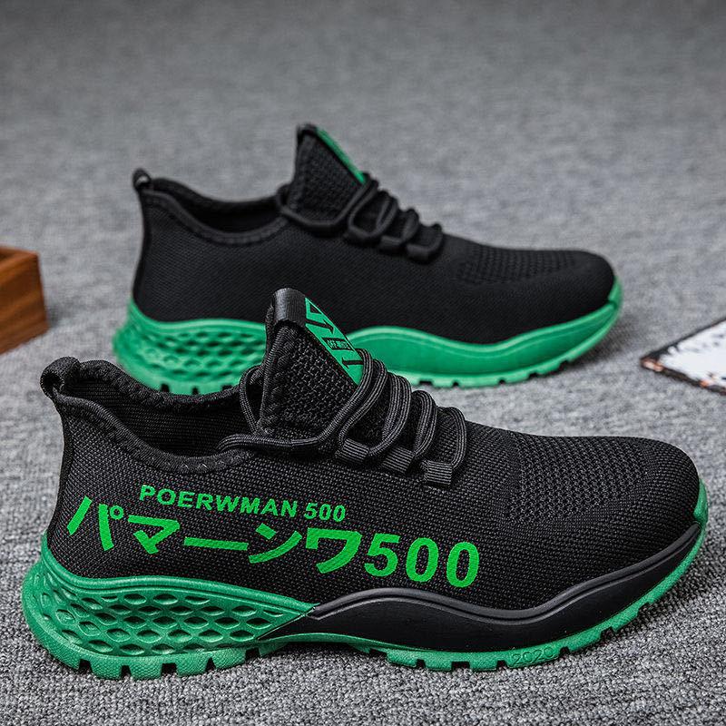 Men's Shoes Casual Shoes Men's Trend Versatile Sports Shoes Men's Shoes Flying Woven Breathable Mesh Shoes 2025