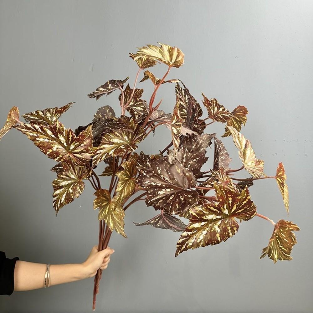 Plastic Artificial Green Plants Realistic Artificial Leaf Branch Outdoor Garden Decor