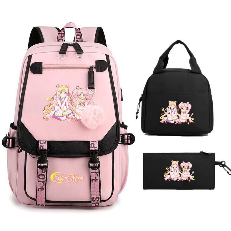 Sailor Moon Cartoon Elementary School Bag Lightweight Junior High School Backpack Women's Large Capacity Travel Bag