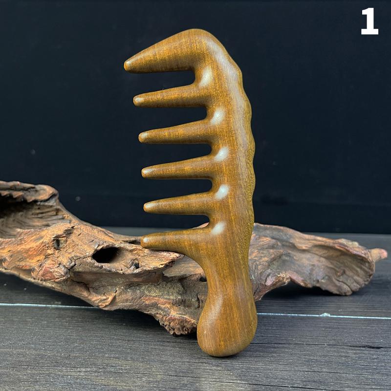 

Ручная работа Натуральный сандал Гребень с широкими зубьями Массаж головы и кожи головы Без статики Распутывающий Деревянные расчески для волос для мужчин и женщин