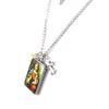 Les Trésors De Lily [J6962] - Virgin Mary 'Religious Icon' Designer Necklace - Virgin and Child - 32x23 Mm