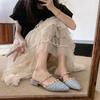 Hot Sale Summer Women Slippers High Heel British Style Pointed Rivet Design Banquet and Professional Wear Ladies Casual Sandals