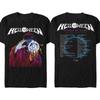 T-shirt Helloween Heavy Metal Famiglia della Band T-shirt Musicale T-shirt Retrò a Maniche Corte da Donna Nera Casual Girocollo in Cotone per Uso Quotidiano Top Cool