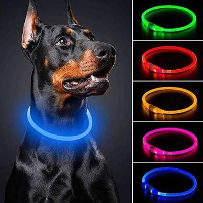 3 Tryby Pies Świecący Ładowany Obroża Led Usb Kot Psy Obroże Odpinana Nocna Led Świecąca Obroża Zapobiegająca Zgubieniu Psa Akcesoria dla Zwierząt
