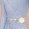 New Temperament Elegant Pearl Waist Chains Waist Accessory Girls Dress Strap Pearl Belt Versatile Body Jewelry Women Gift
