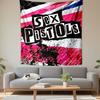 Sex Pistols Punk Band Ransom Note Logo Union Jack Grunge Pink Wall Tapestry Music Decor for Man Cave Studio Gift