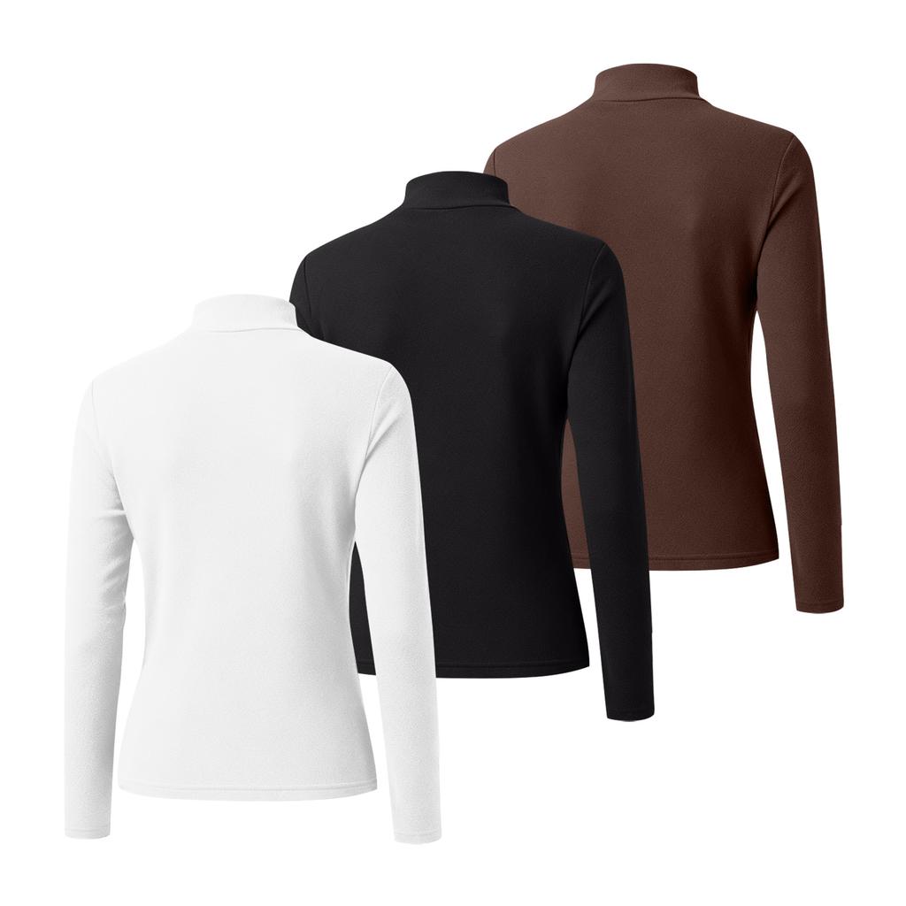 Women's Winter German Velvet Long Sleeve T-shirt Warm Bottom  Top