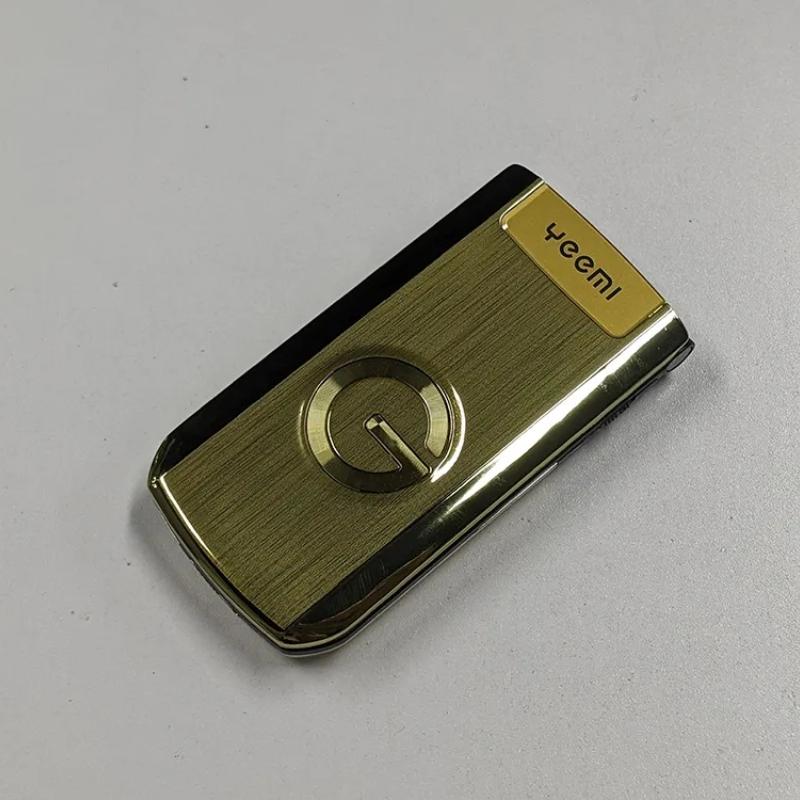 

YEEMI G9000 Ультратонкий раскладной телефон с 2,6-дюймовым HD-дисплеем, большой клавиатурой, двумя SIM-картами, голосовым вызовом, вибрацией, набором номера одним нажатием, фонариком, сотовым телефоном Standard золотой