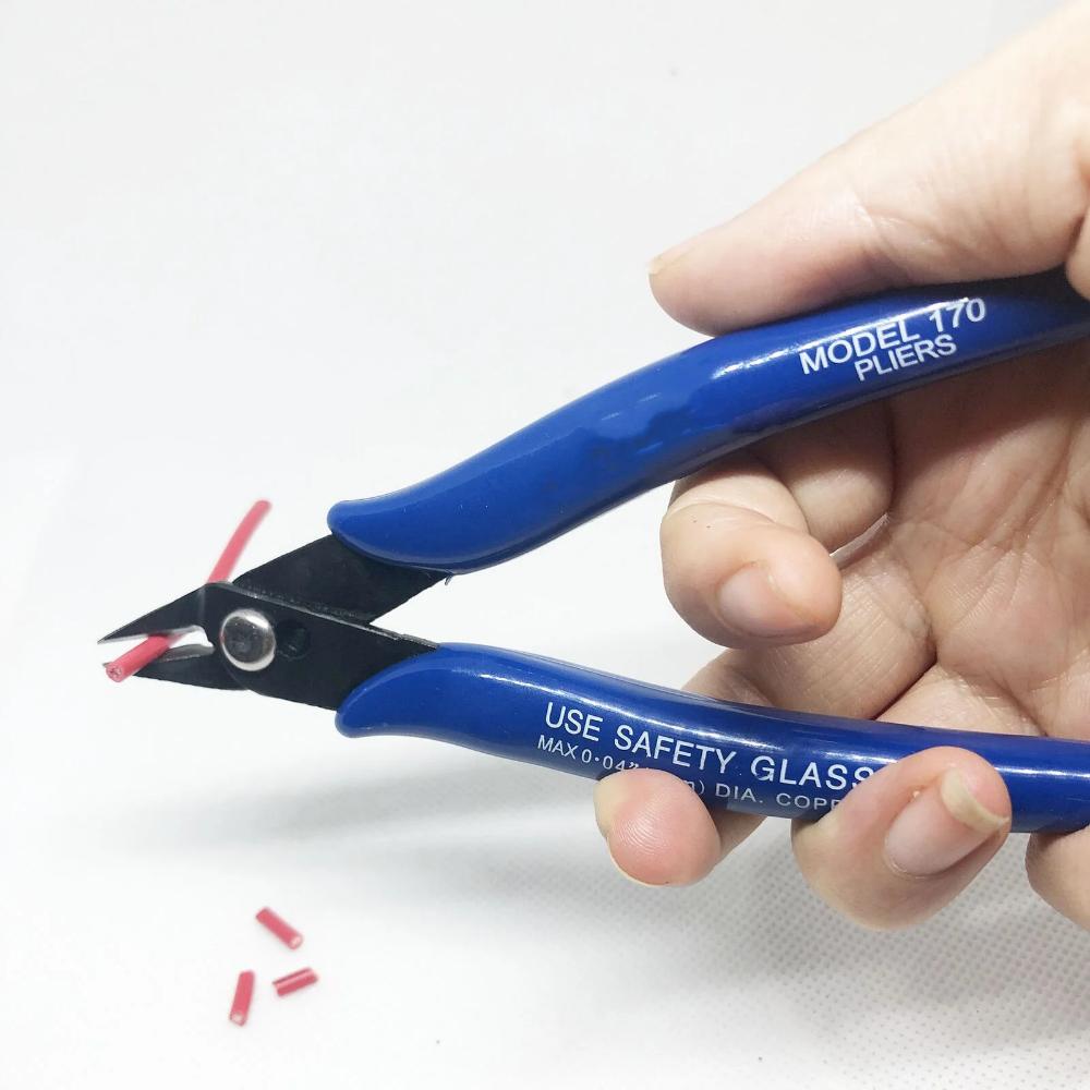 Pliers Carbon Steel Pliers Electrical Wire Cable Cutters Cutting Side Snips Flush Pliers Nipper Home Hand Tools Blue