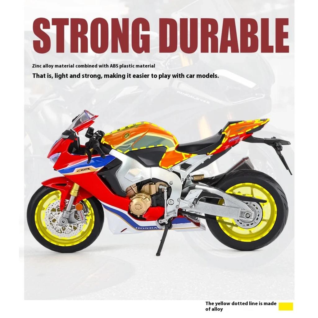 1/9 Maßstab Honda HRC CBR1000RR Fire Blade Legierung Sportmotorrad Diecasts Metall Spielzeug Rennmotorrad Modell mit Licht Kindergeschenk