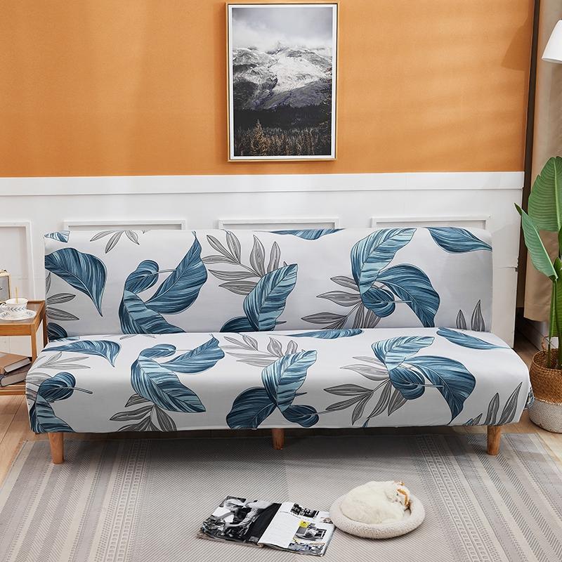 Universal Thickened Elastic Printed Brushed Sofa Bed Cover Without Armrests All-inclusive Fabric Sofa Cover
