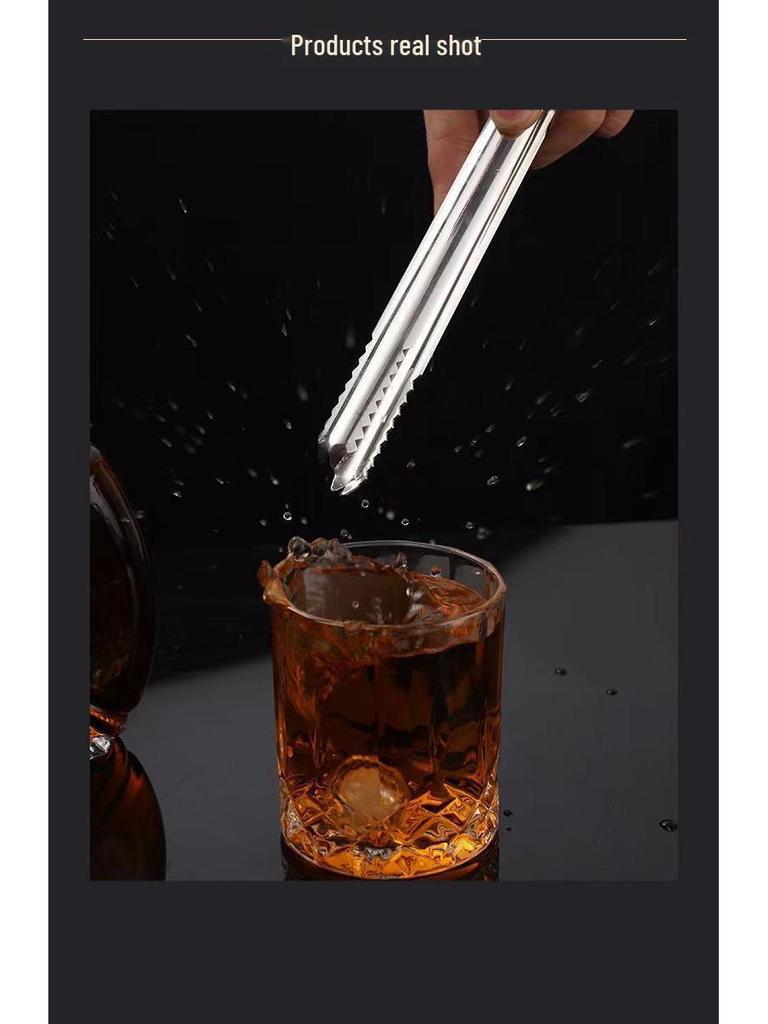 Stainless Steel Multi-Purpose Tongs: Perfect for Ice, Food, Bread, Fruits, Grilled Sausage, and Lemon