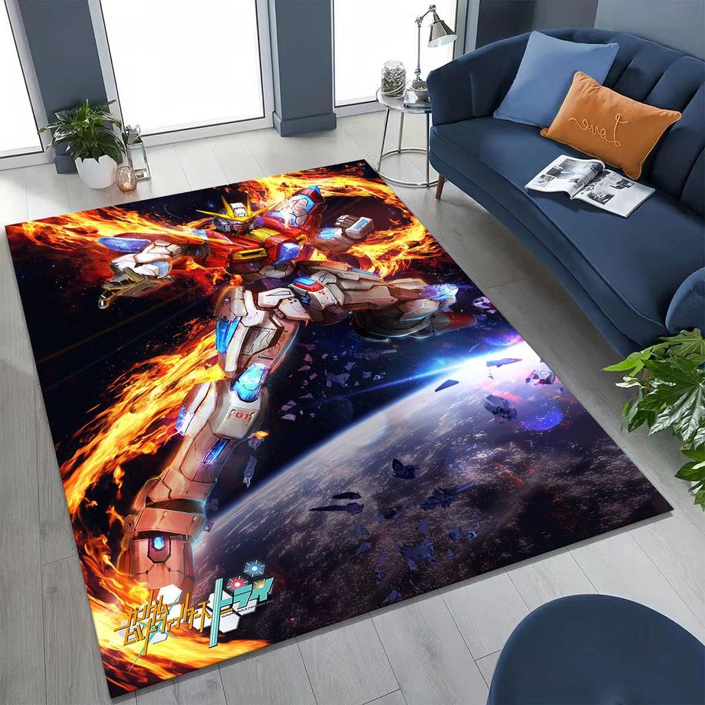 Tappeto Robot Cartoon Gundam Retrò Stile 27 per Camera da Letto Soggiorno Divano Casa Zerbino Decorazione, Tappetino Pavimento Grande Antiscivolo per Bambini Regalo
