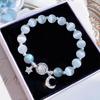 Star Cat's Eye Moonstone Bracelet for Women – Gray Crystal Beaded Design, Niche Style, Ideal Gift for Bestie